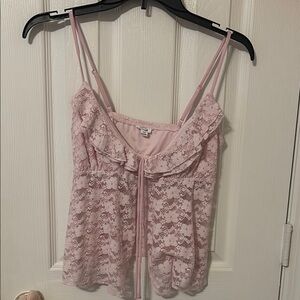 Garage Pink Lace Camisole Top